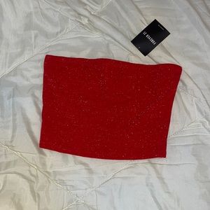 Red tube top